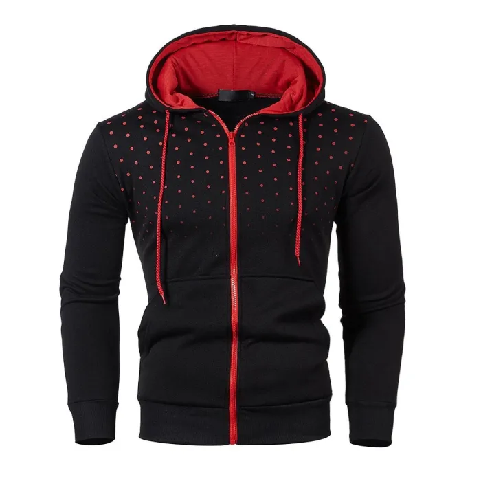 Hoodies & SudaderaCapucha caliente con cremallera - manga larga - impresión polka-dot