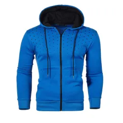 Lämmin hoodie zipper - pitkä hiha - polka-dot print
