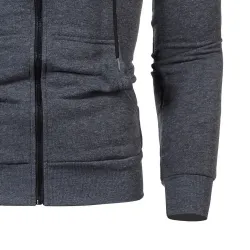 Warm hoodie with zipper - long sleeve - polka-dot print