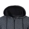 Warmer Kapuzenpullover mit Reißverschluss - lange Ärmel - polka-dot Druck