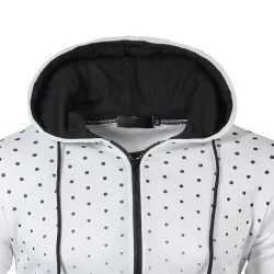 Warme hoodie met rits - lange mouw - stippenprintHoodies & Sweaters
