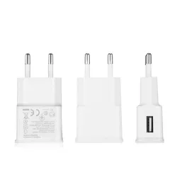 Universell snabbladdare - enkel USB-port - adapter - EU-plug