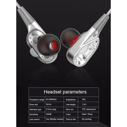 Ecouteurs câblés 3,5mm - casque stéréo avec microphone