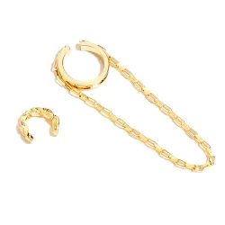 Asymmetrical earrings - ear clip / hook