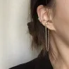 Asymmetrical earrings - ear clip / hook