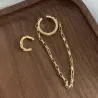 Asymmetrical earrings - ear clip / hook