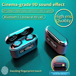 G40 TWS - Bluetooth hörlurar - 9D ljud - vattentäta hörlurar med mikrofon