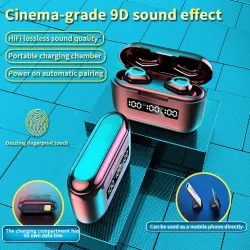 G40 TWS - écouteurs Bluetooth - son 9D - casque étanche avec microphone