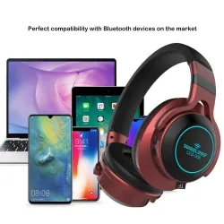 Trådlös - Bluetooth sporthörlurar - headset - mikrofon - Led