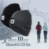 Bluetooth 5.0 - draadloze smart hat - koptelefoon - headset met 4 LedsOor- & hoofdtelefoons