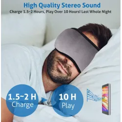 AuricularesBluetooth - auriculares inalámbricos - máscara para dormir con micrófono
