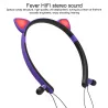 Bluetooth - trådlöst headset - mikrofon - in-ear hörlurar - Led luminous cat öron
