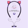 Bluetooth - casque sans fil - microphone - écouteurs à l'oreille - oreilles de chat lumineuses