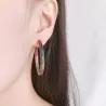 Boucles d'oreilles arc-en-ciel - zircone cube