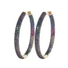 Rainbow hoop earrings - kuutio zirconia