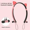 Bluetooth - wireless headset - microphone - in-ear headphones - Led luminous cat ears