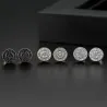AretesElegante - pequeños pendientes de cristal redondo