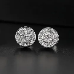 Elegant - small round crystal stud earrings