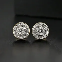 Elegant - small round crystal stud earrings