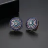 Elegant round earrings with crystalsEarrings