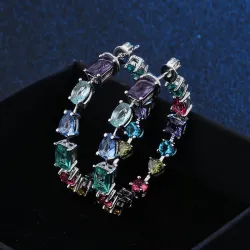 AretesCubic zirconia pendientes de aro