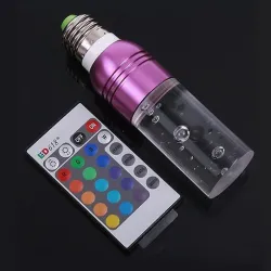 Ampoule LED cristal acrylique - RGB - E27 - E14 - AC85 - 265V