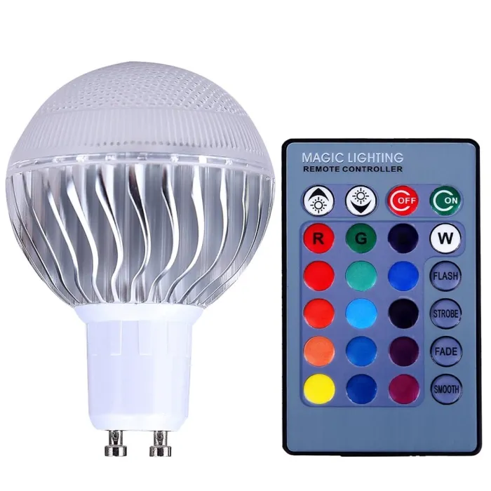 5W - RGB - E27 - GU10 - E14 - MR16 - lampadina a LED - telecomando - dimmer