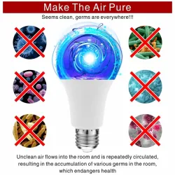 E27 - 5W - 7W - 10W - ampoule ultraviolet - LED - lampe germicide - stérilisateur - désinfection - éliminateur mite
