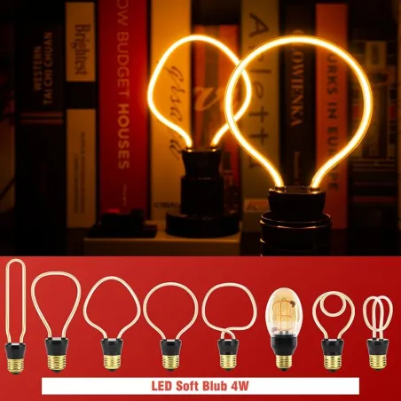 E27E27 - 220V - 240V - 3W - 4W - 4.5W - bulbo LED vintage - diseño irregular