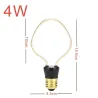 E27 - 220V - 240V - 3W - 4W - 4.5W - ampoule LED vintage - design irrégulier