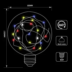 E27E27 1.7W - Bombilla LED RGB - decoración de Navidad