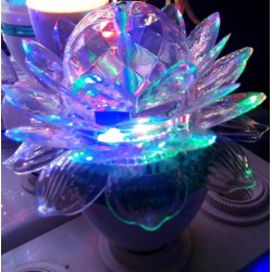 3W - E27 - cristal Lâmpada LED - flor de lótus