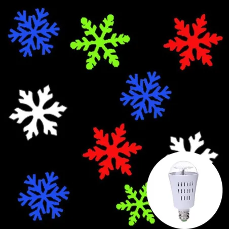 AC110-240V E27 4W - LED - sneeuwvlokkenpatroon - draaibare lamp - projector - lamp - RGBVerlichting