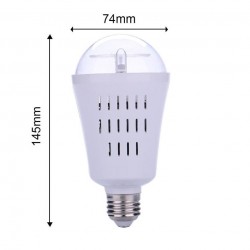 AC110-240V E27 4W - LED - padrão de flocos de neve - bulbo rotativo - projetor - lâmpada - RGB