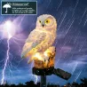 Owl formad trädgårdsljus med solpanel - LED - vattentät