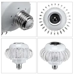 E27 - ampoule LED RGB avec haut-parleur Bluetooth sans fil - télécommande - 110V-220V 6W
