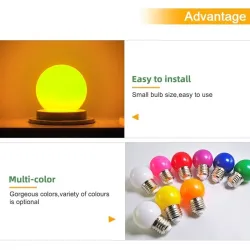 E27 3W AC 220V SMD 2835 - kleurrijke RGB LED lamp - 10 stuksE27