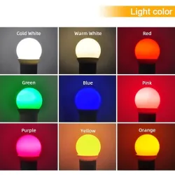 E27 3W AC 220V SMD 2835 - kleurrijke RGB LED lamp - 10 stuksE27