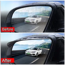 Car rear view mirror - side mirror - rain visor - sticker - 2 pieces