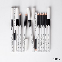 lápis de olho branco - delineador - 12 peças