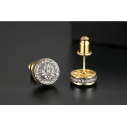 Elegant - small round crystal stud earrings