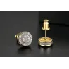 AretesElegante - pequeños pendientes de cristal redondo