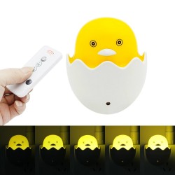ApliquesPato amarillo - luz de noche LED - enchufe de pared UE - sensor de control - dimmable - mando a distancia