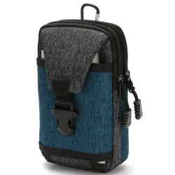 Small waist bag - canvas pouch with zipper