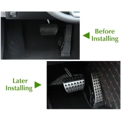 Housses de pédales en acier inoxydable pour Mercedes Benz C E S GLK SLK Classe SL W203 W204 W211 W212W210 AMG