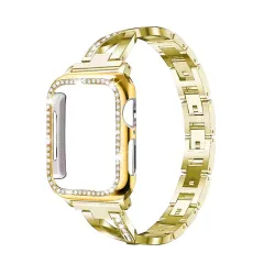 AccesoriosCorrea de acero inoxidable & caja protectora con cristales para Apple Watch 5/4/3/2/1