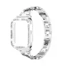 Stainless steel strap & protective case with crystals for Apple Watch 5/4/3/2/1