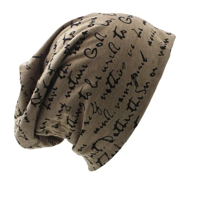 Warm beanie - unisex hat - letters & stars