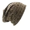 Warm beanie - unisex hat - letters & stars