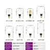E27 - 220V - 240V - 3W - 4W - 4.5W - ampoule LED vintage - design irrégulier